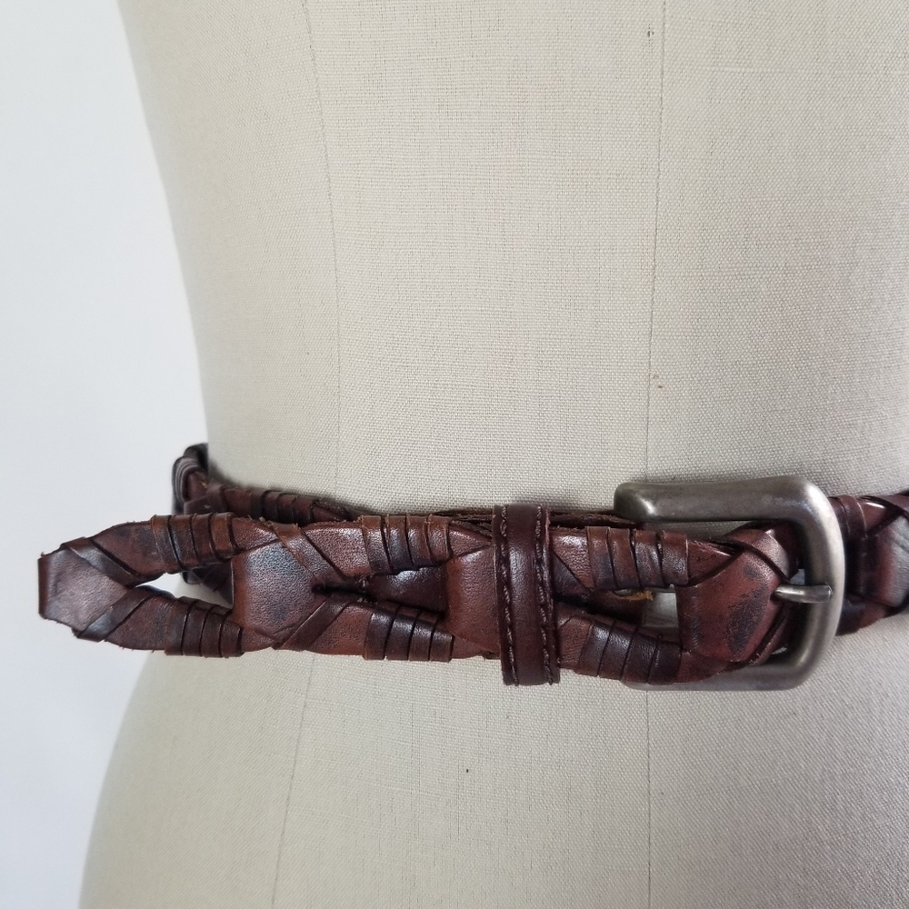 VTG full grain genuine leather link belt